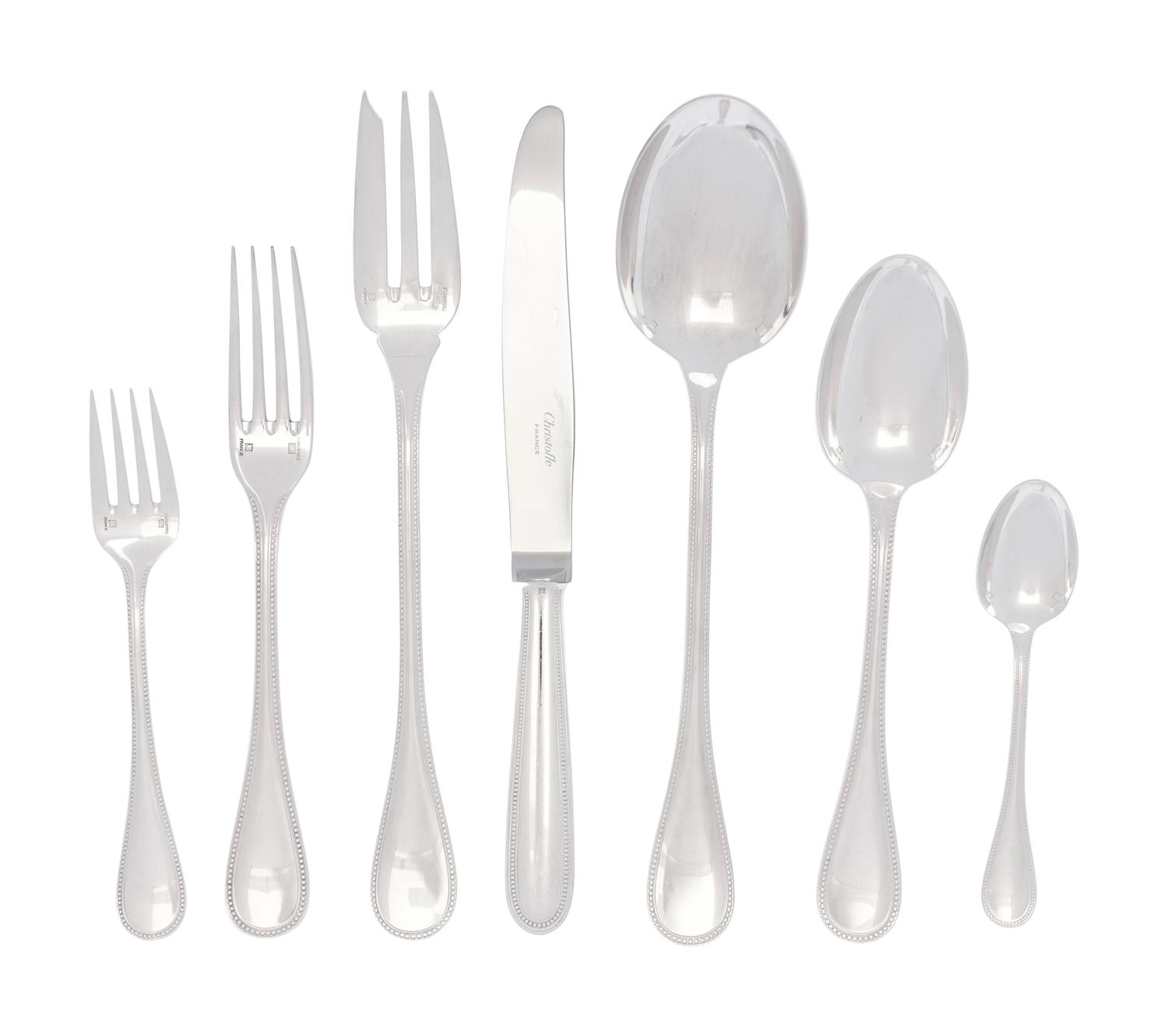 A Christofle Silver-Plate Flatware Service