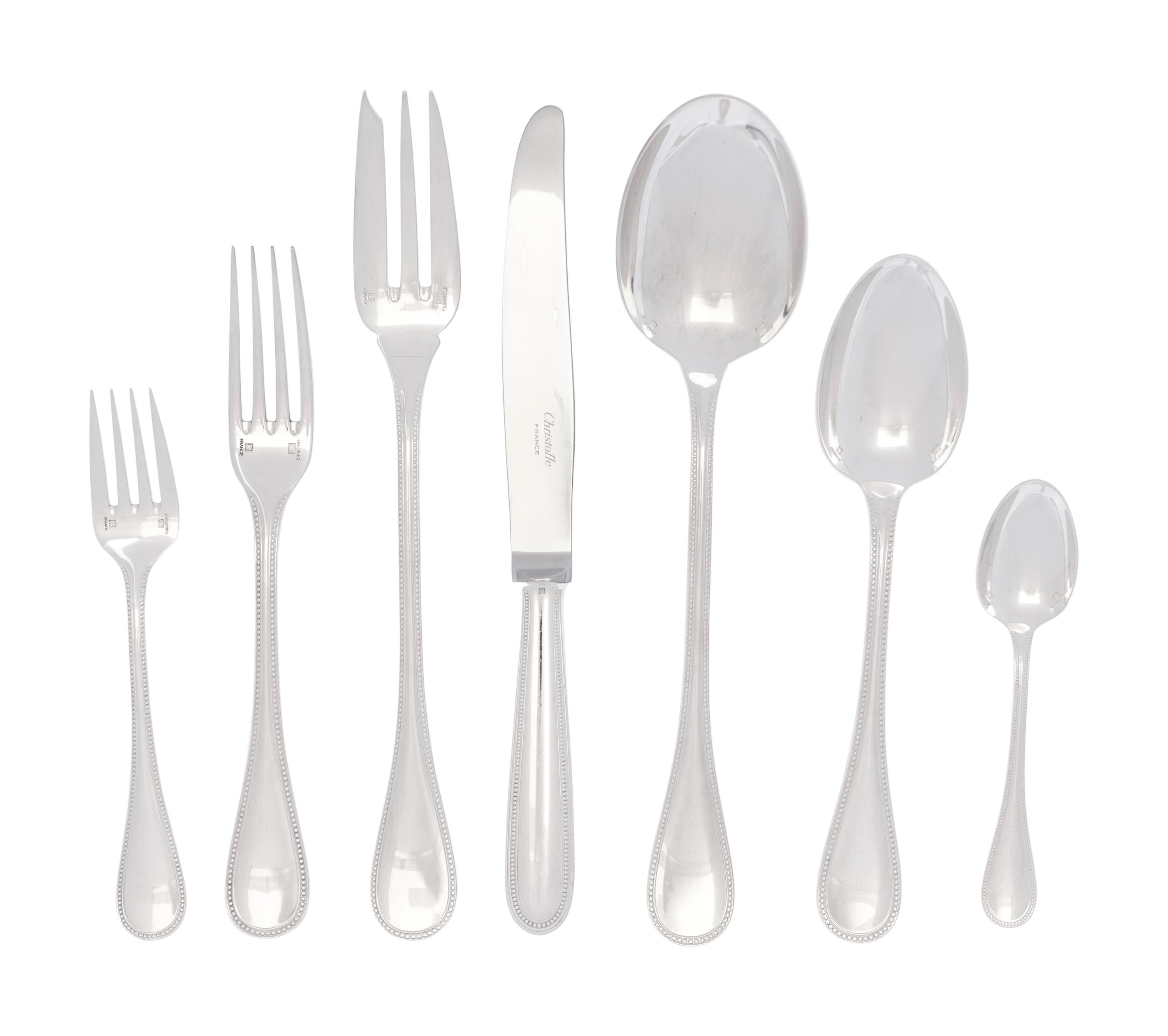A Christofle Silver-Plate Flatware Service