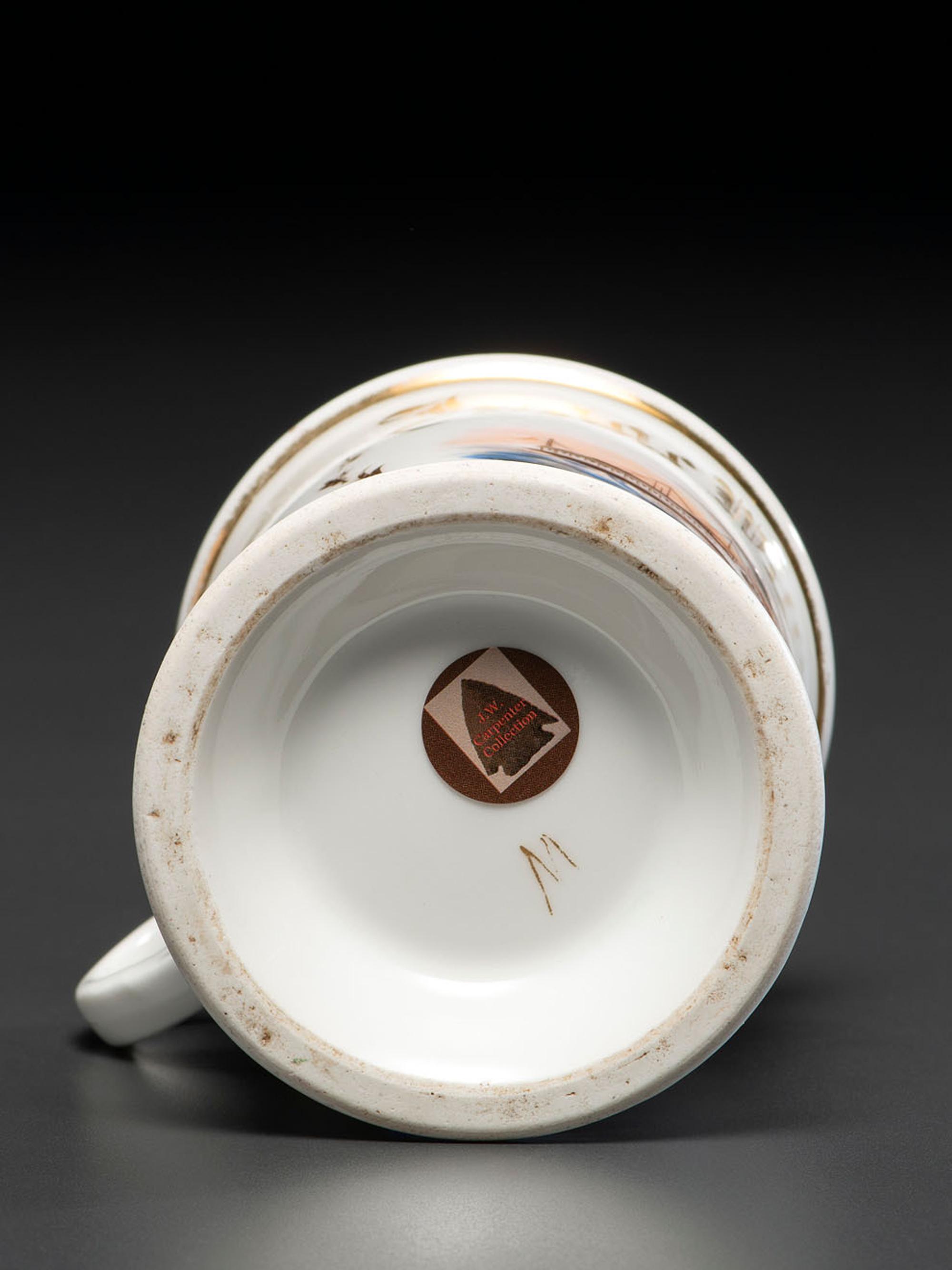 A Paddlewheel Boat Captain's Porcelain Occupational Shaving Mug