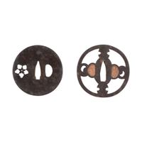 Lot of Two Japanese Iron Sukashi Tsubas