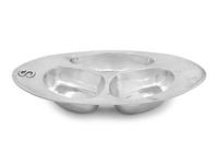 A Kalo Art & Crafts Silver Tripartite Dish