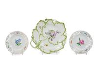 Three Meissen Porcelain Plates