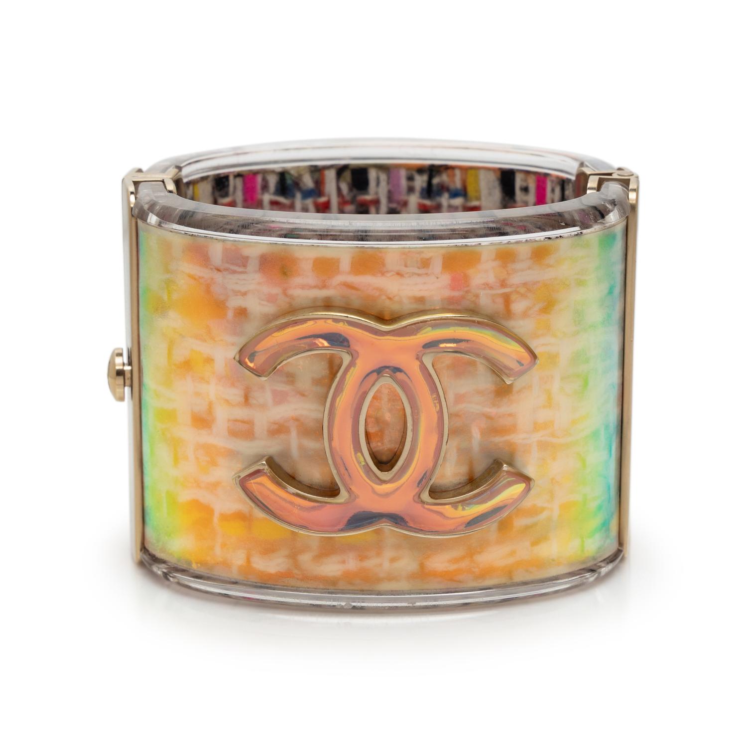 CHANEL, IRIDESCENT LOGO CUFF