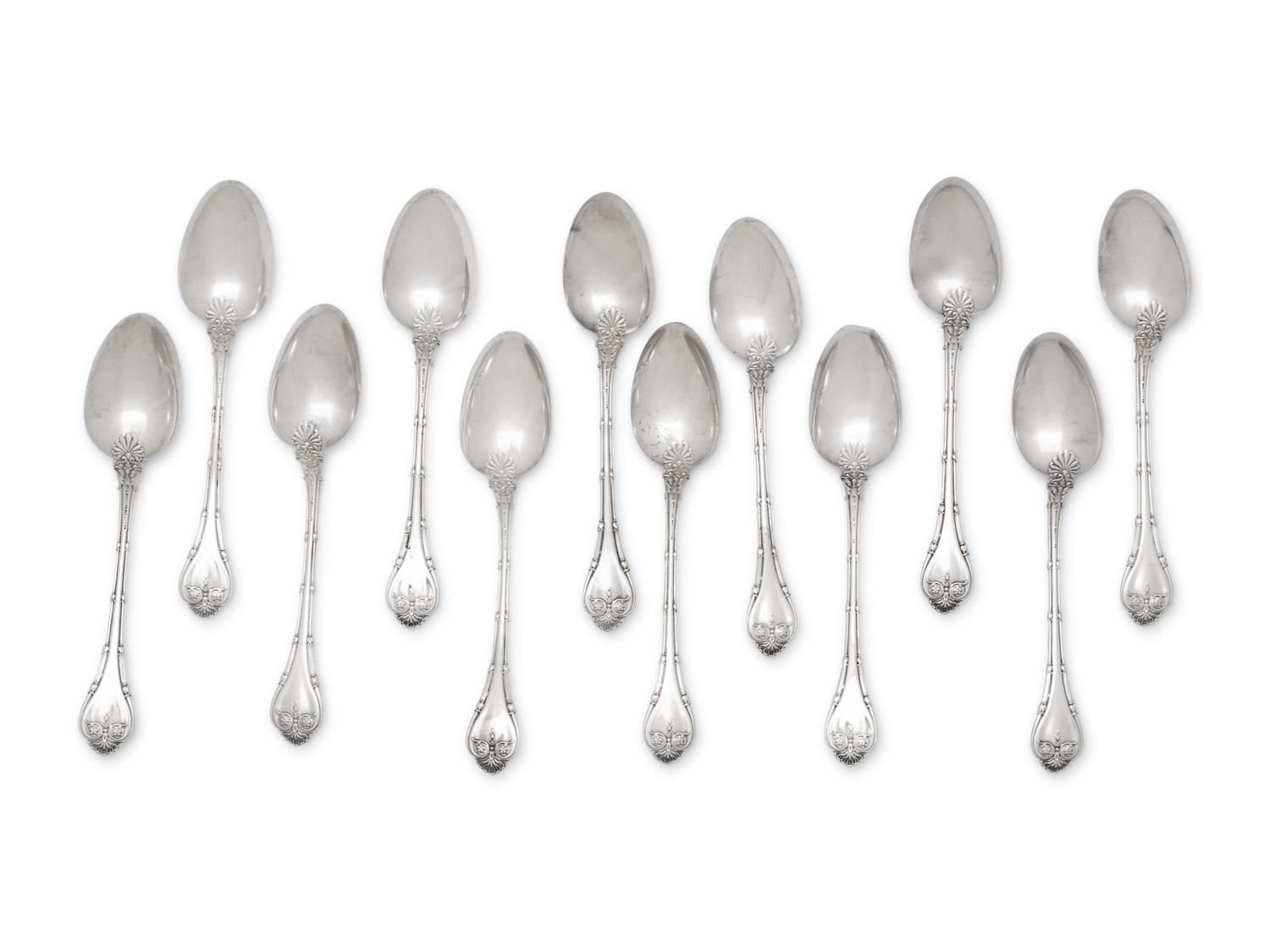 Twelve American Silver Spoons