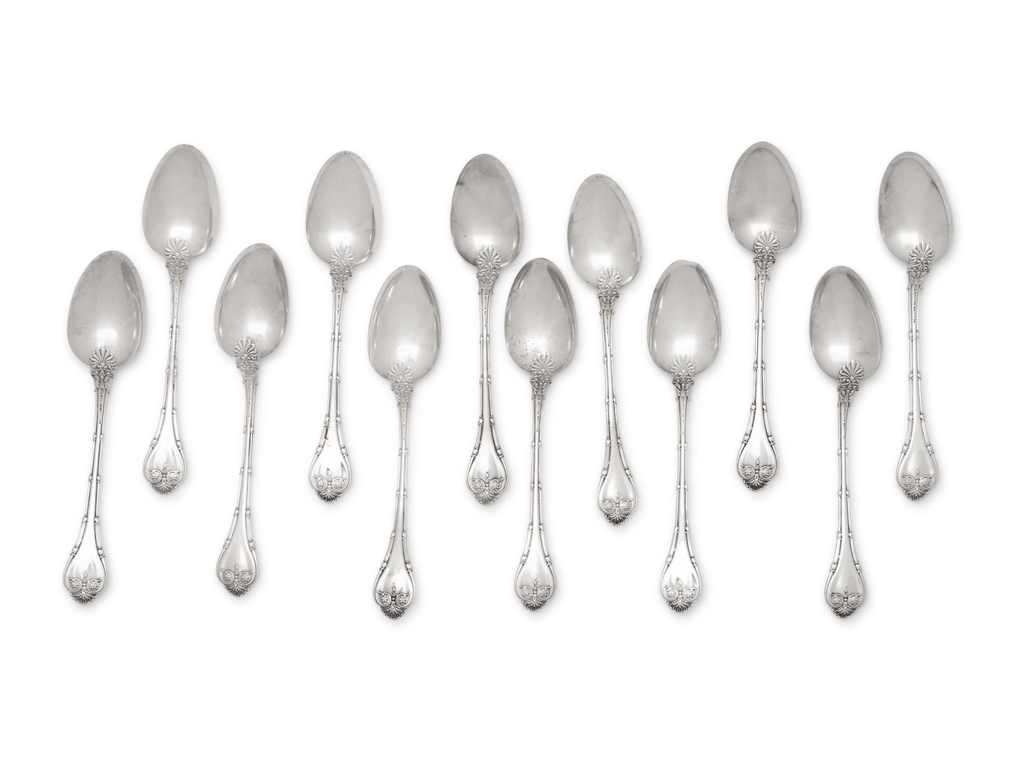 Twelve American Silver Spoons