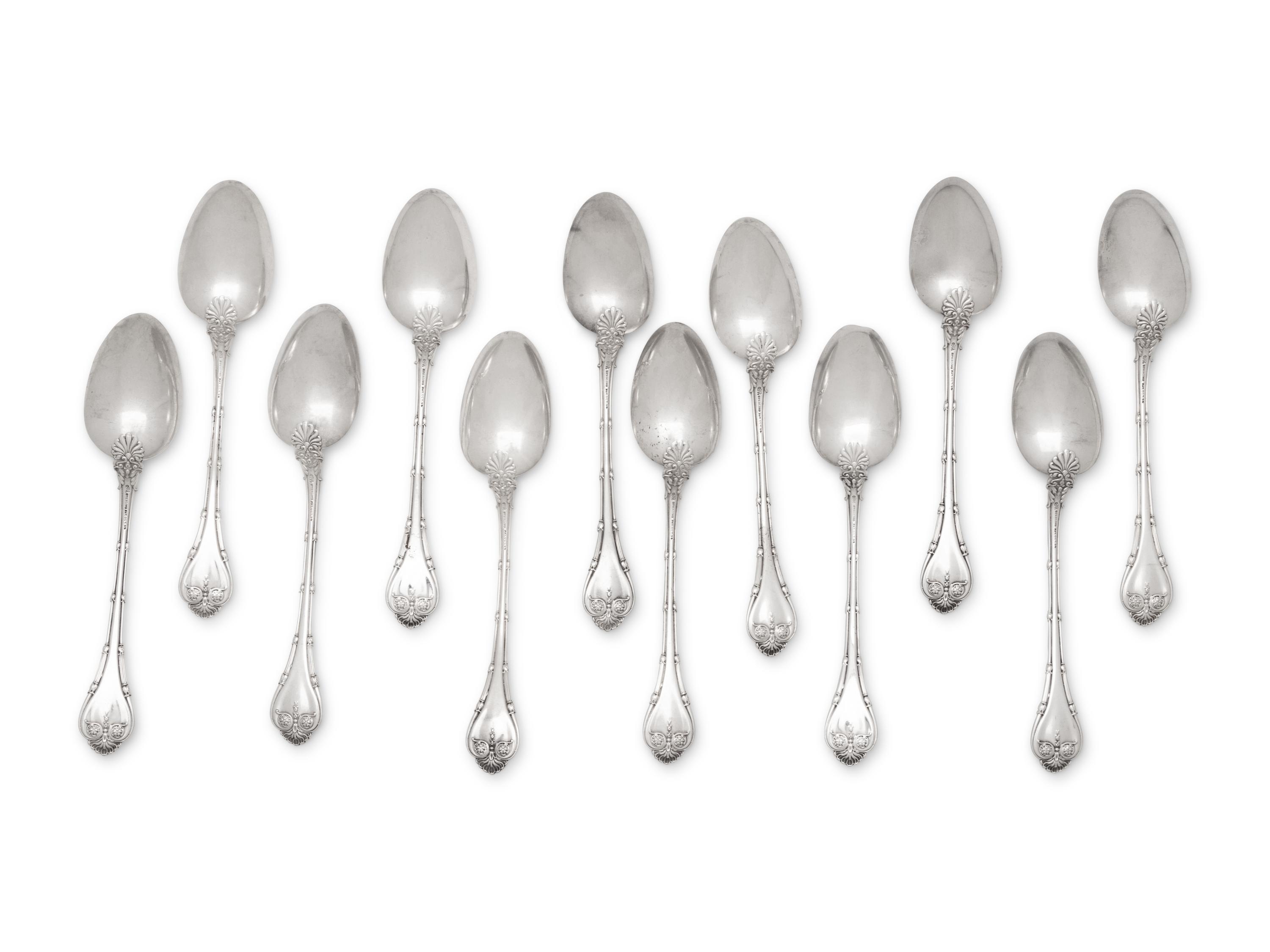 Twelve American Silver Spoons