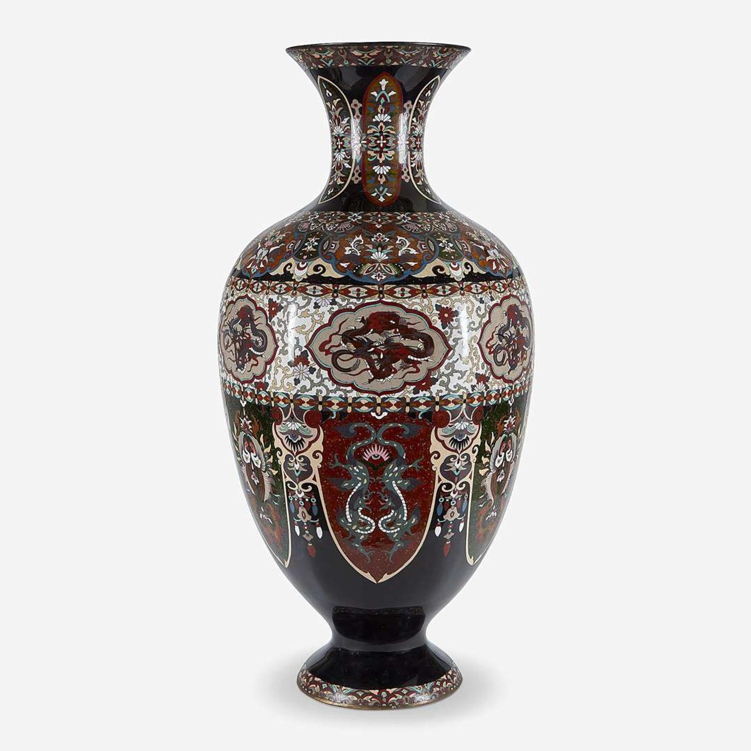 A massive Japanese cloisonné vase late 19th century