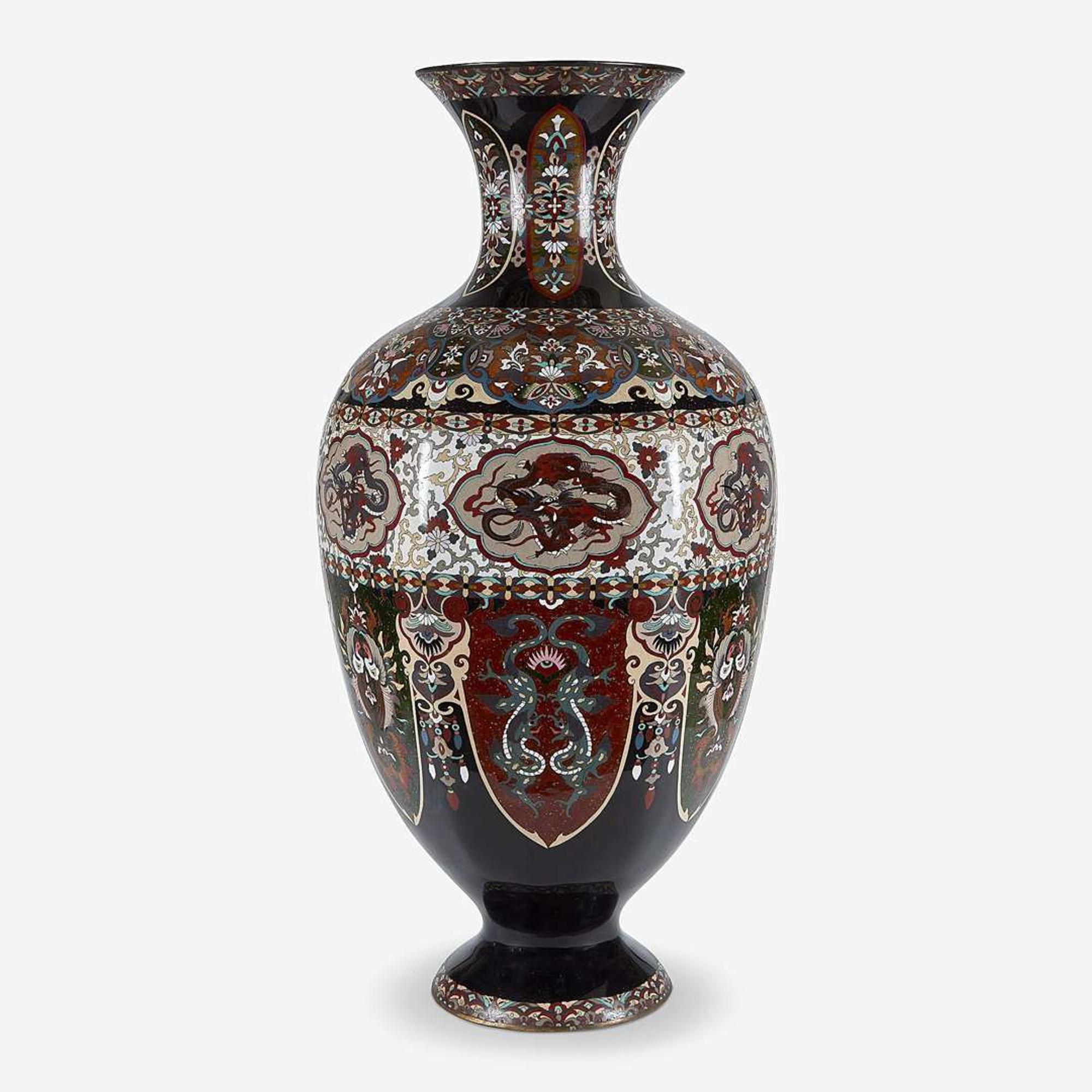 A massive Japanese cloisonné vase late 19th century