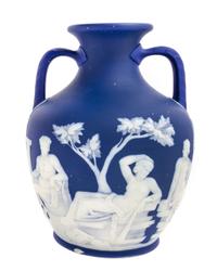 A Wedgewood Jasperware Portland Vase Height 10 1/4 inches. — 19TH CENTURY