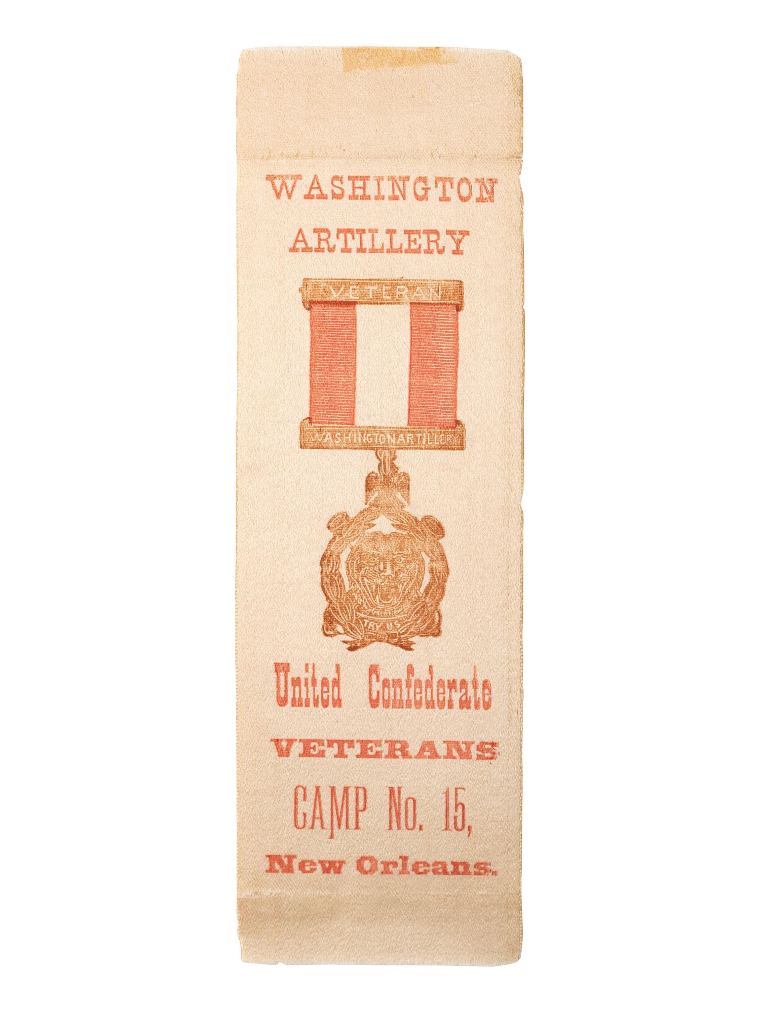 [CIVIL WAR]. Washington Artillery of New Orleans UCV reunion ribbon.