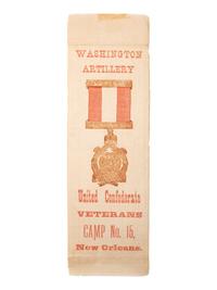 [CIVIL WAR]. Washington Artillery of New Orleans UCV reunion ribbon.