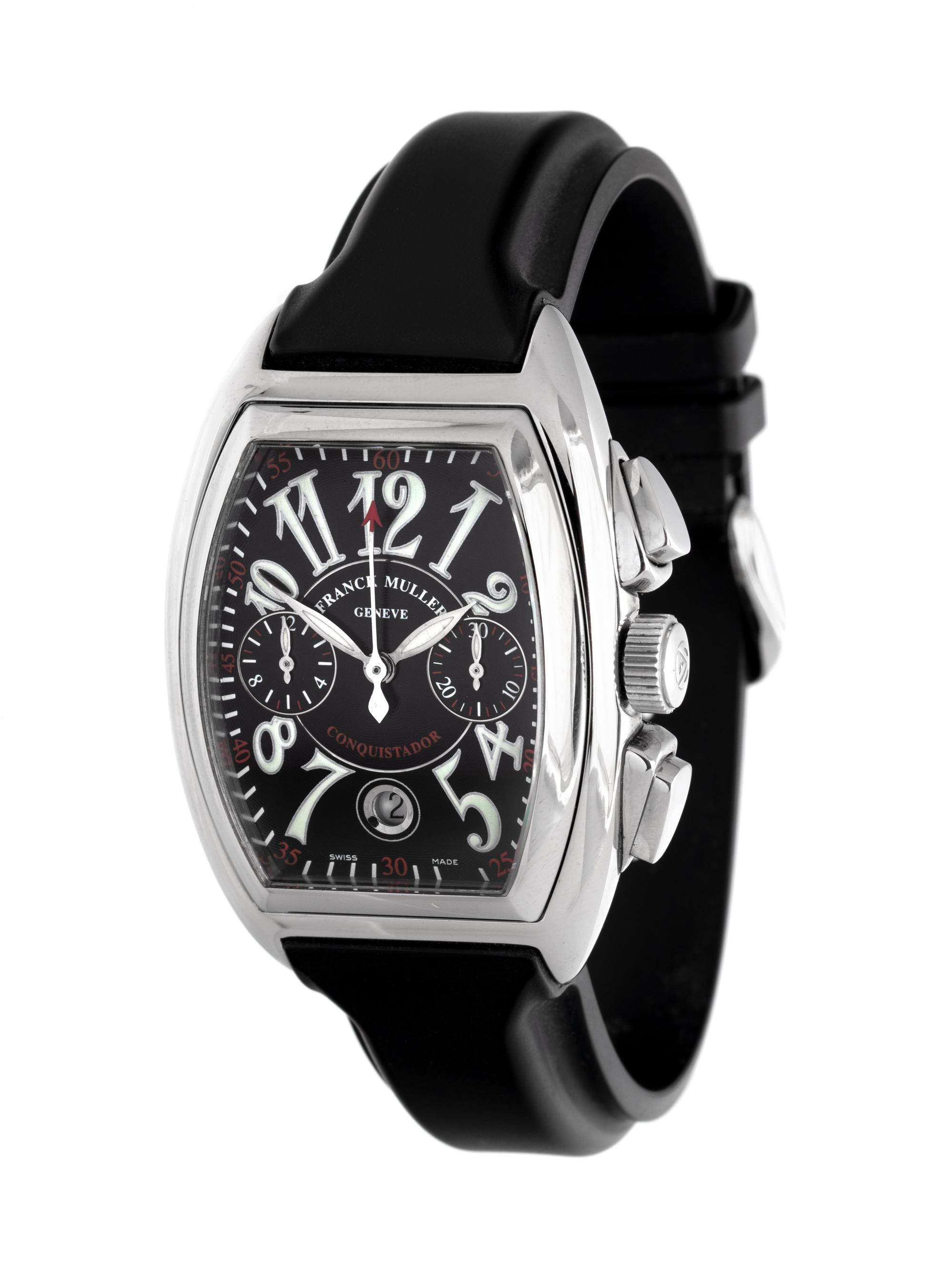 FRANCK MULLER, STAINLESS STEEL REF. 8005 CC 'CONQUISTADOR' CHRONOGRAPH WRISTWATCH