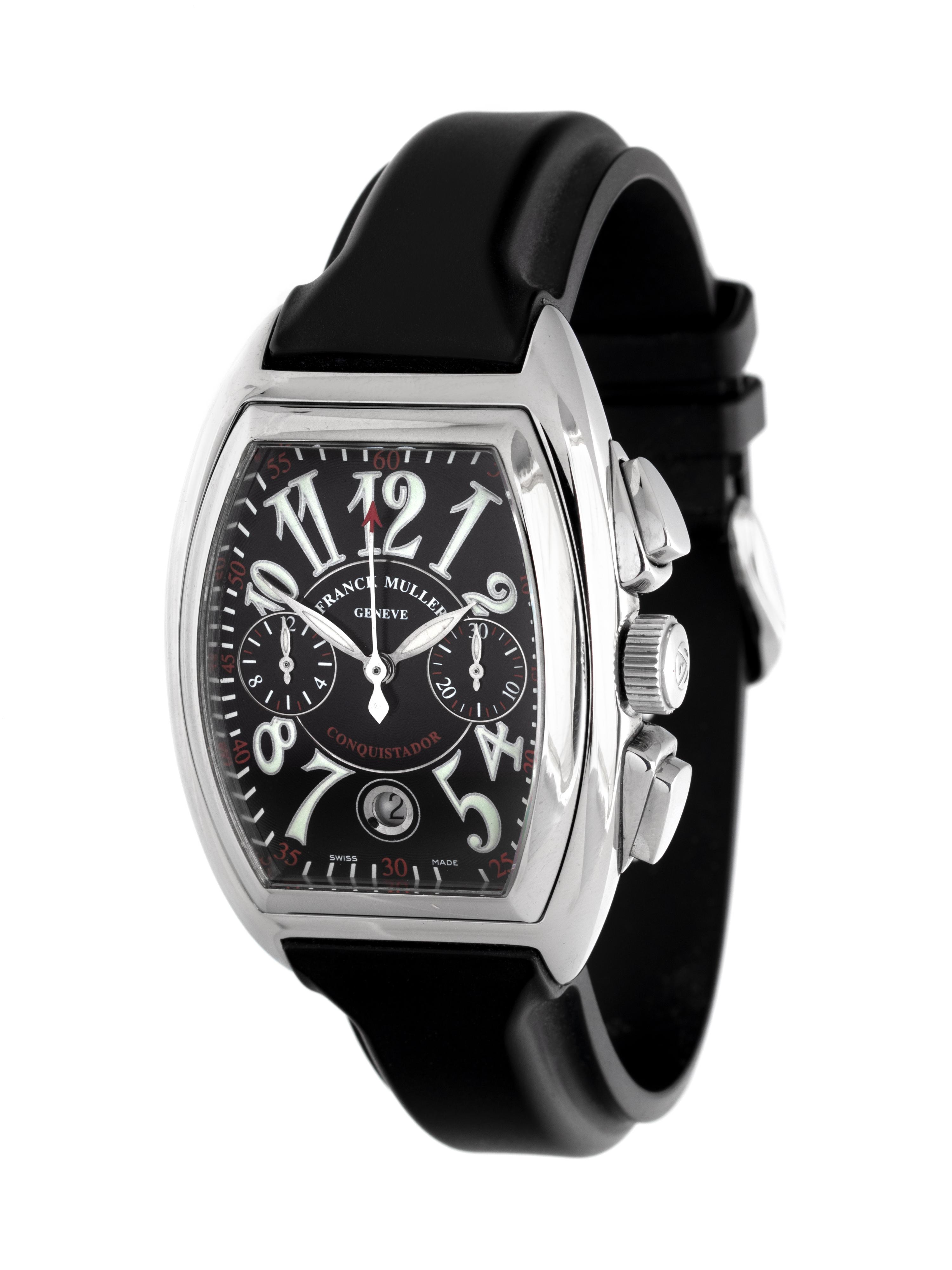 FRANCK MULLER, STAINLESS STEEL REF. 8005 CC 'CONQUISTADOR' CHRONOGRAPH WRISTWATCH