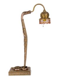 A Cairoware Snake Lamp