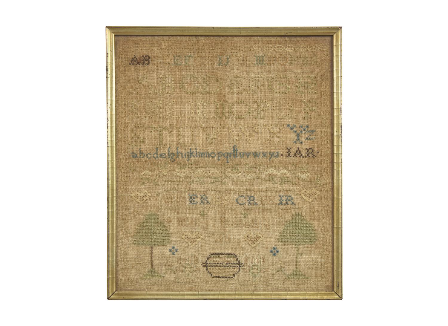 A Group of Three Needlework Samplers, Pennsylvania and New Jersey, 18th and 19th Century