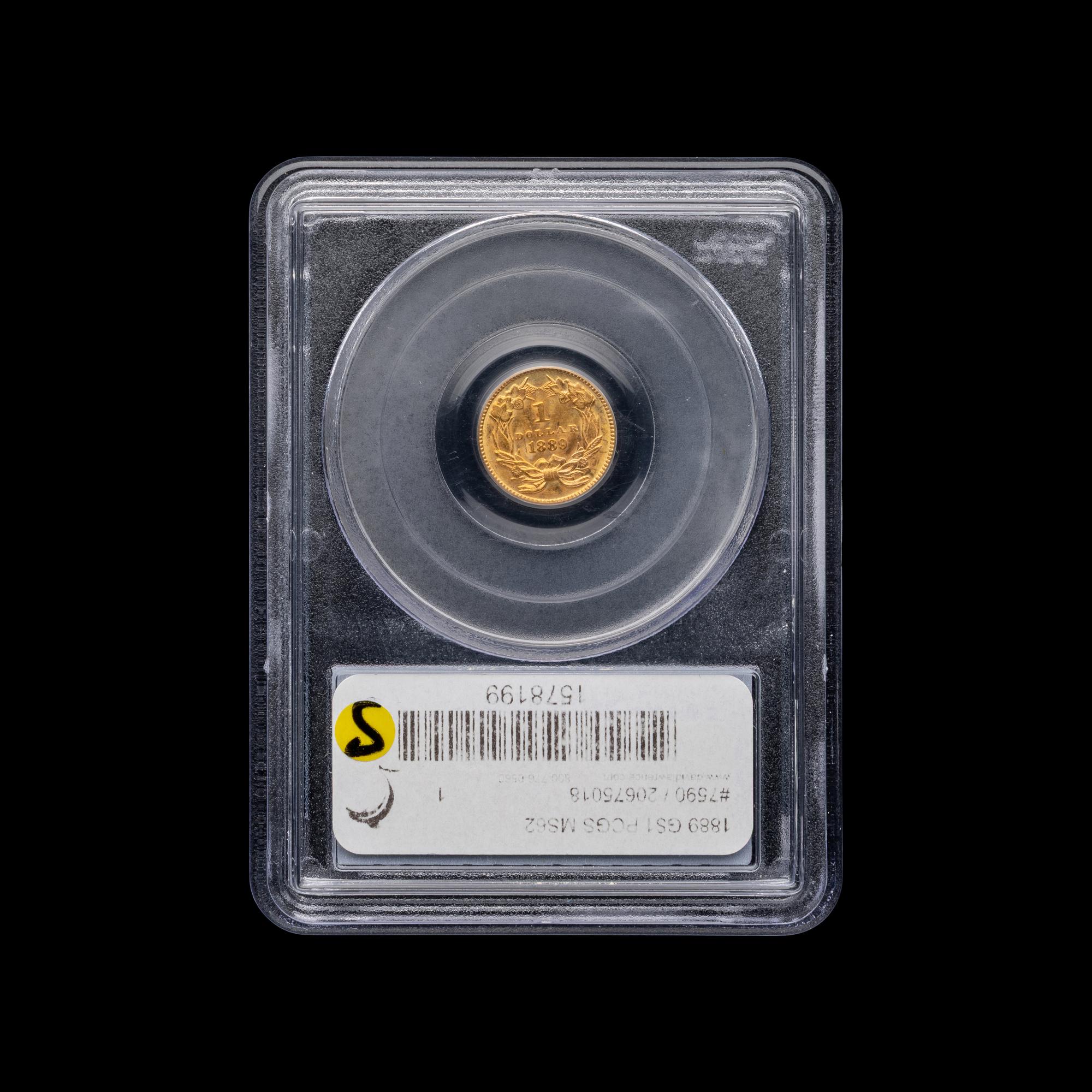 A 1889 Indian Princess $1 Gold Coin [PCGS MS62]