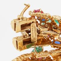 An 18K Yellow Gold and Platinum Gem-set David Webb Bracelet
