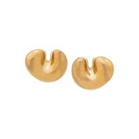 TIFFANY & CO., YELLOW GOLD 'LILYPAD' EARCLIPS