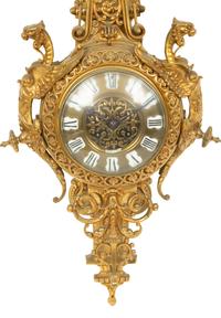 A Napoleon III Gilt Bronze Cartel Clock by Perrin, Paris