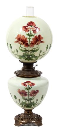 A Victorian Lamp Height 28 1/4 inches.