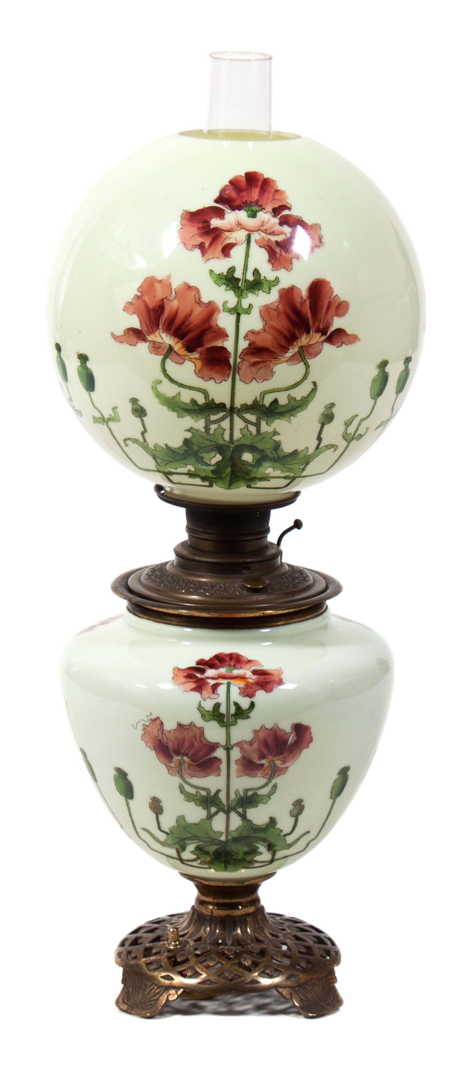 A Victorian Lamp Height 28 1/4 inches.