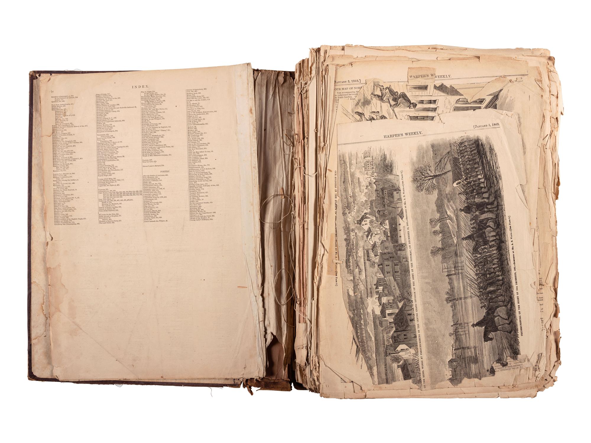Harper's Weekly. 1863 Bound Volume. 52 issues. New York: 3 January-26 December 1863.