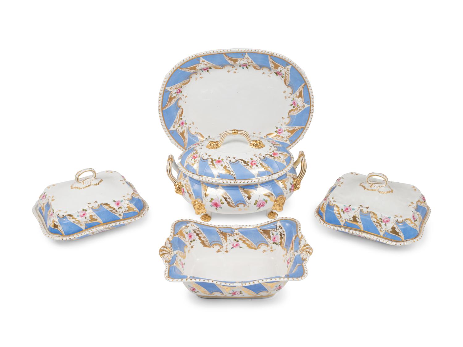 A Group of English Porcelain Tableware