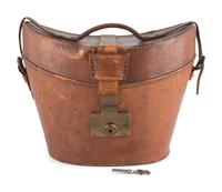 A Leather Top Hat Carrying Case