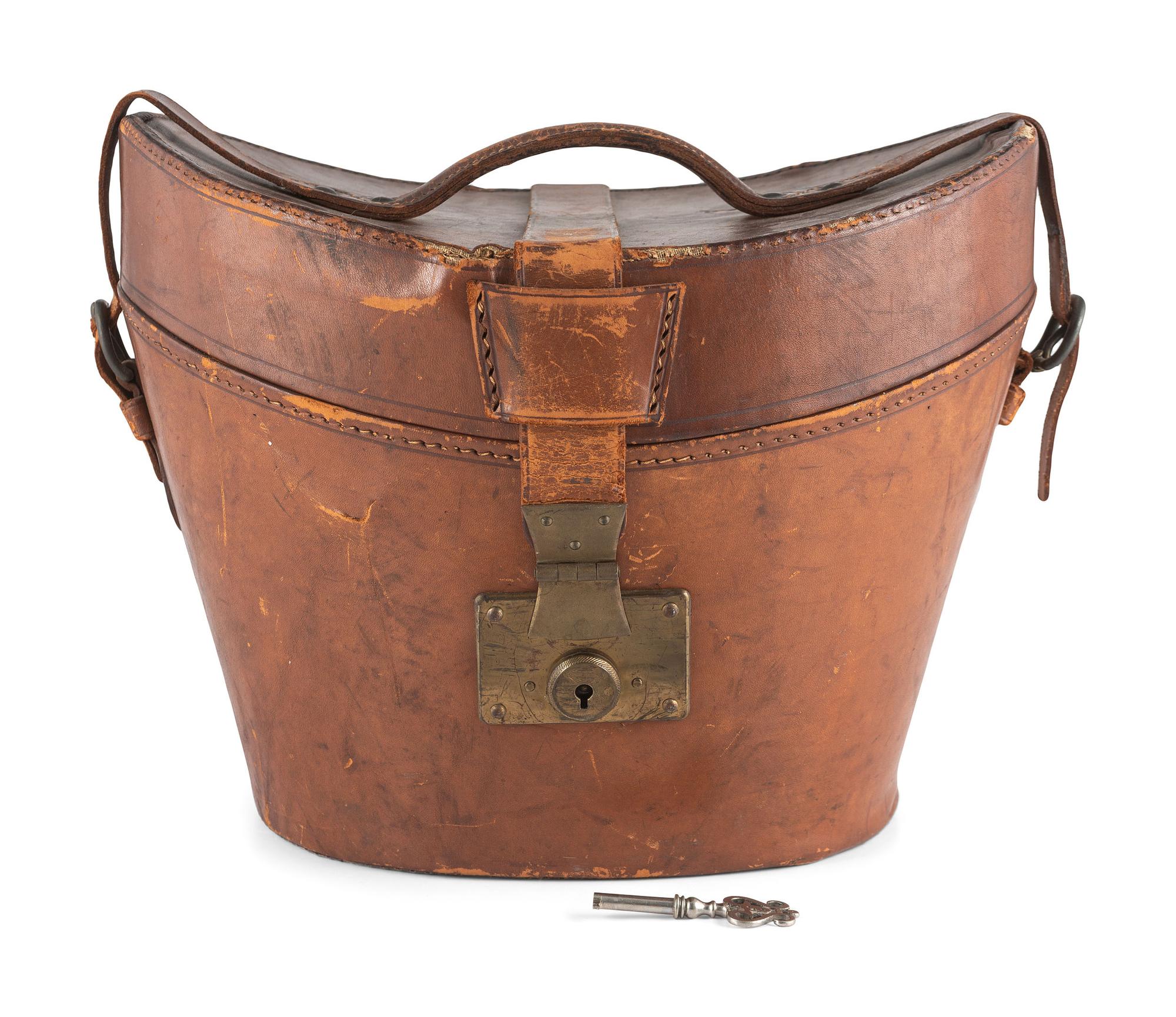 A Leather Top Hat Carrying Case