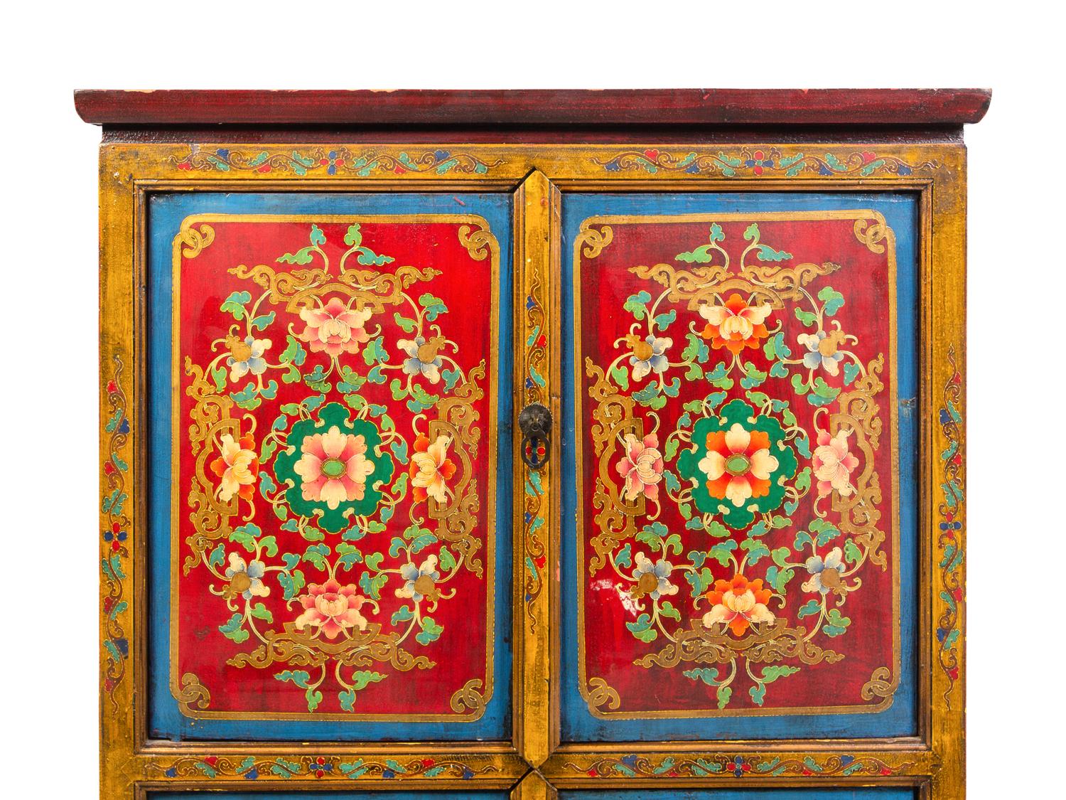 A Tibetan Painted Cabinet