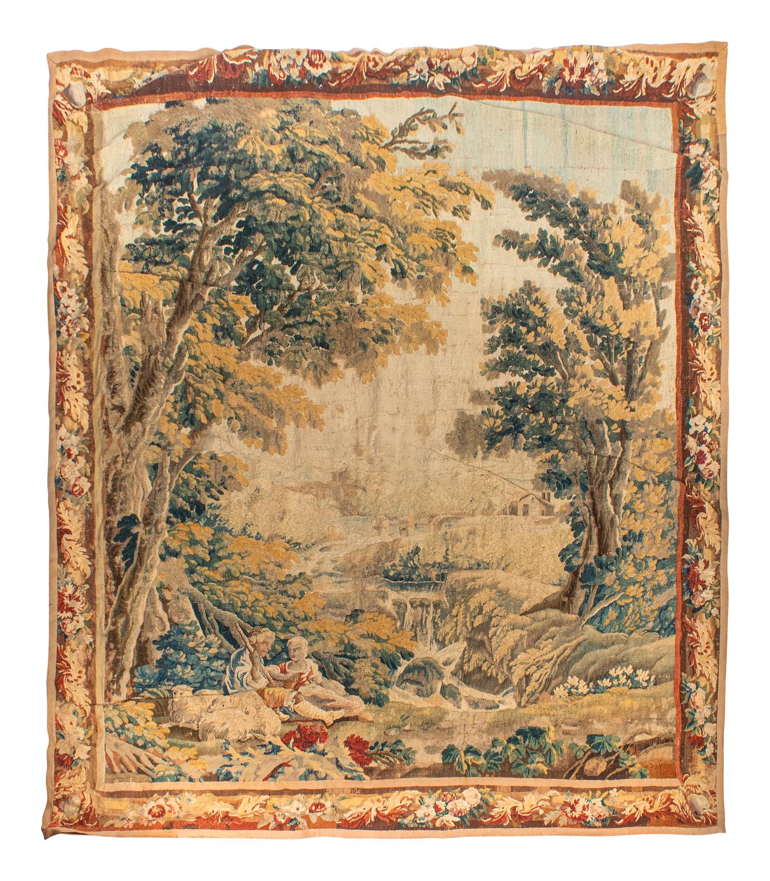A Continental Wool Tapestry