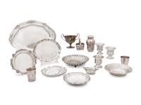 A Large Group of Various American Silver Holloware Items
