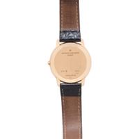 VACHERON CONSTANTIN, REF. 81180 18K YELLOW GOLD 'PATRIMONY GRAND TAILLE' WATCH WITH 'MALTESE CROSS' BUCKLE, BOX & PAPERS