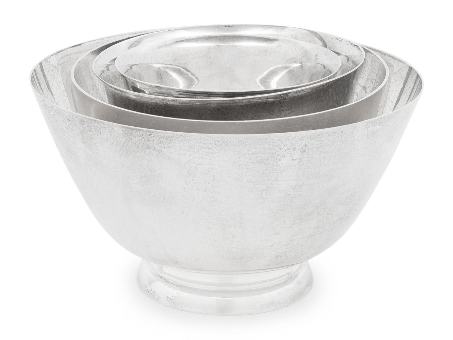 A Group of Four Tiffany and Co. Silver Bowls