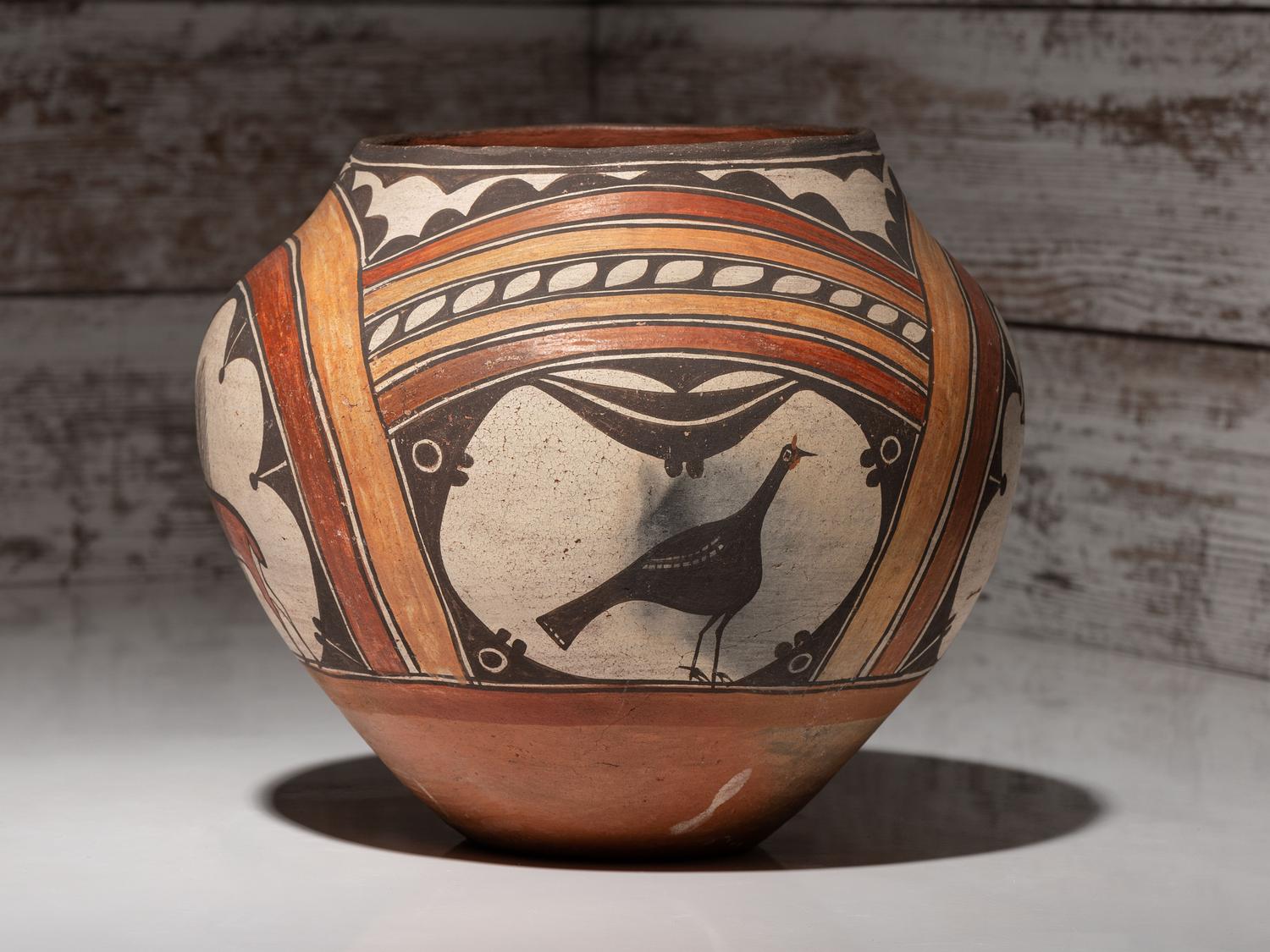 Four-Color Polychrome Pottery Jar