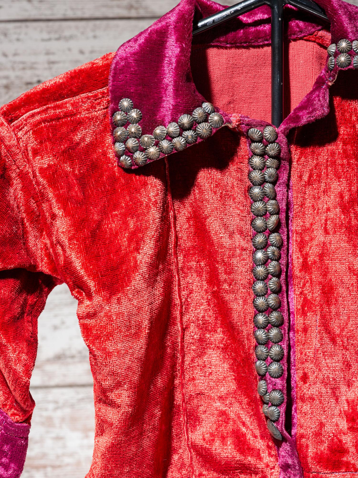 Navajo Child's Velveteen Blouse, with Silver Buttons