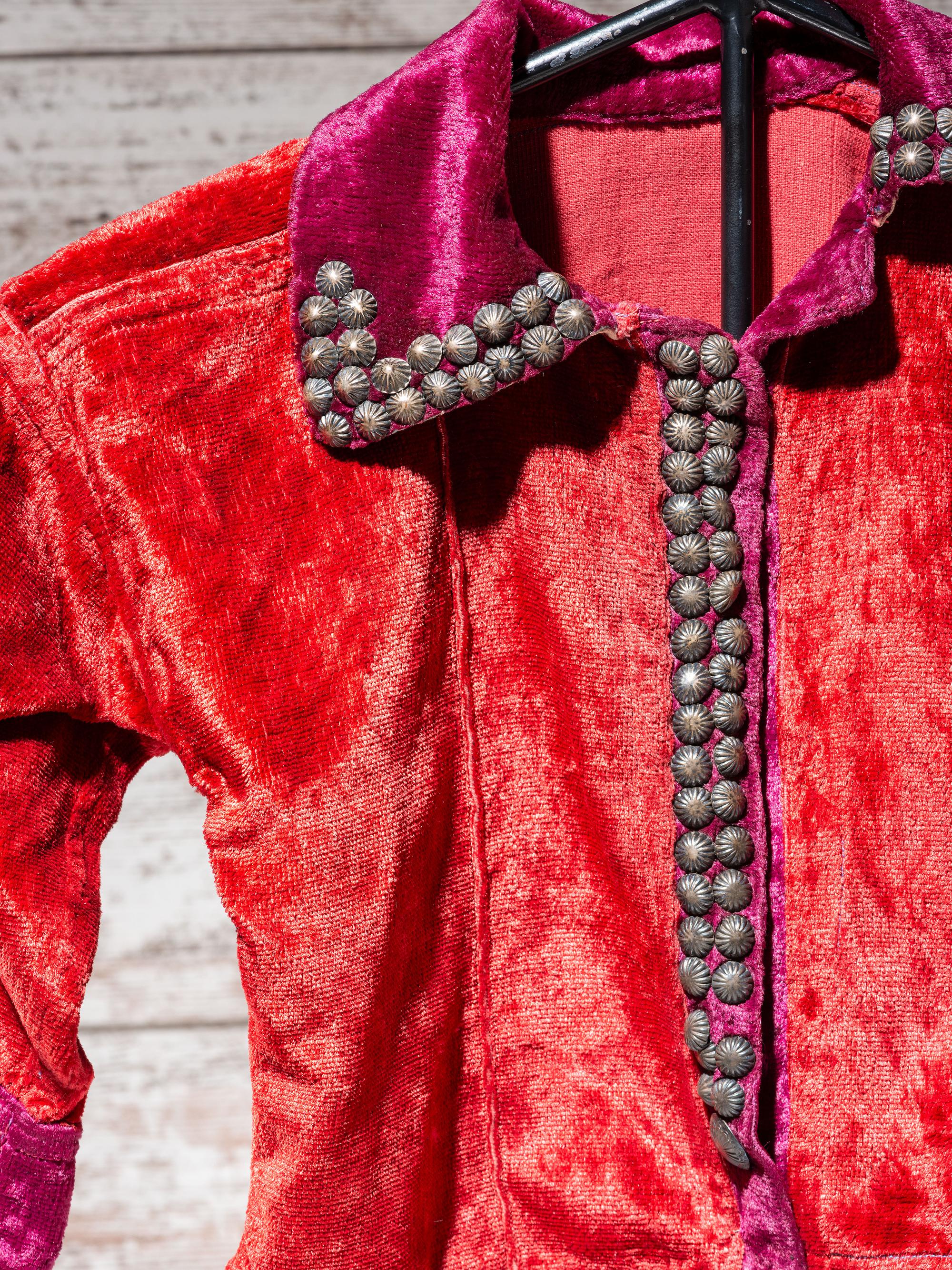 Navajo Child's Velveteen Blouse, with Silver Buttons