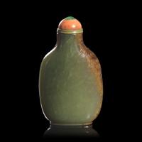 A Chinese Jade Snuff Bottle Attributed to the "Master of the Rocks" Carver, 18th Century