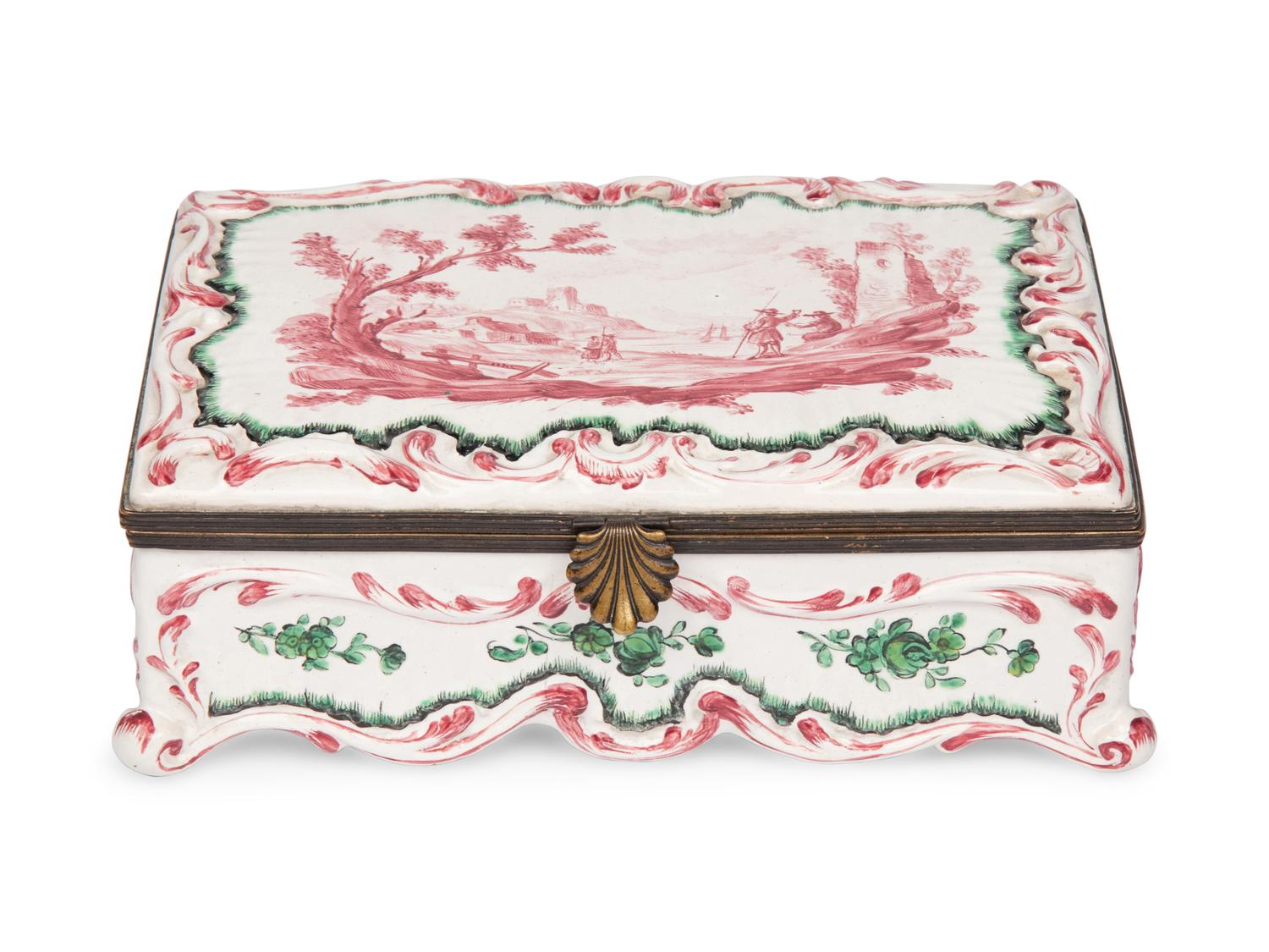 A French Faience Table Casket