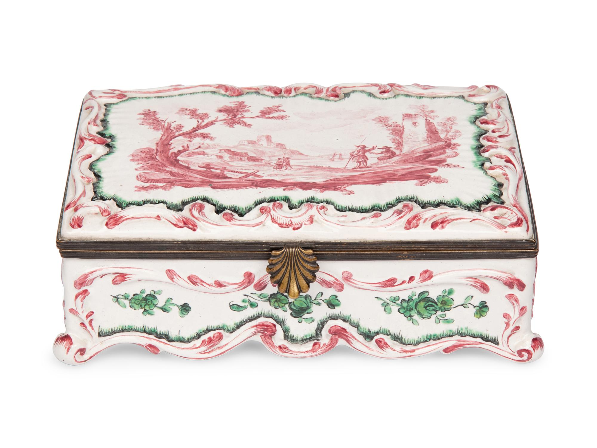 A French Faience Table Casket