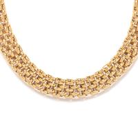 BICOLOR GOLD COLLAR NECKLACE