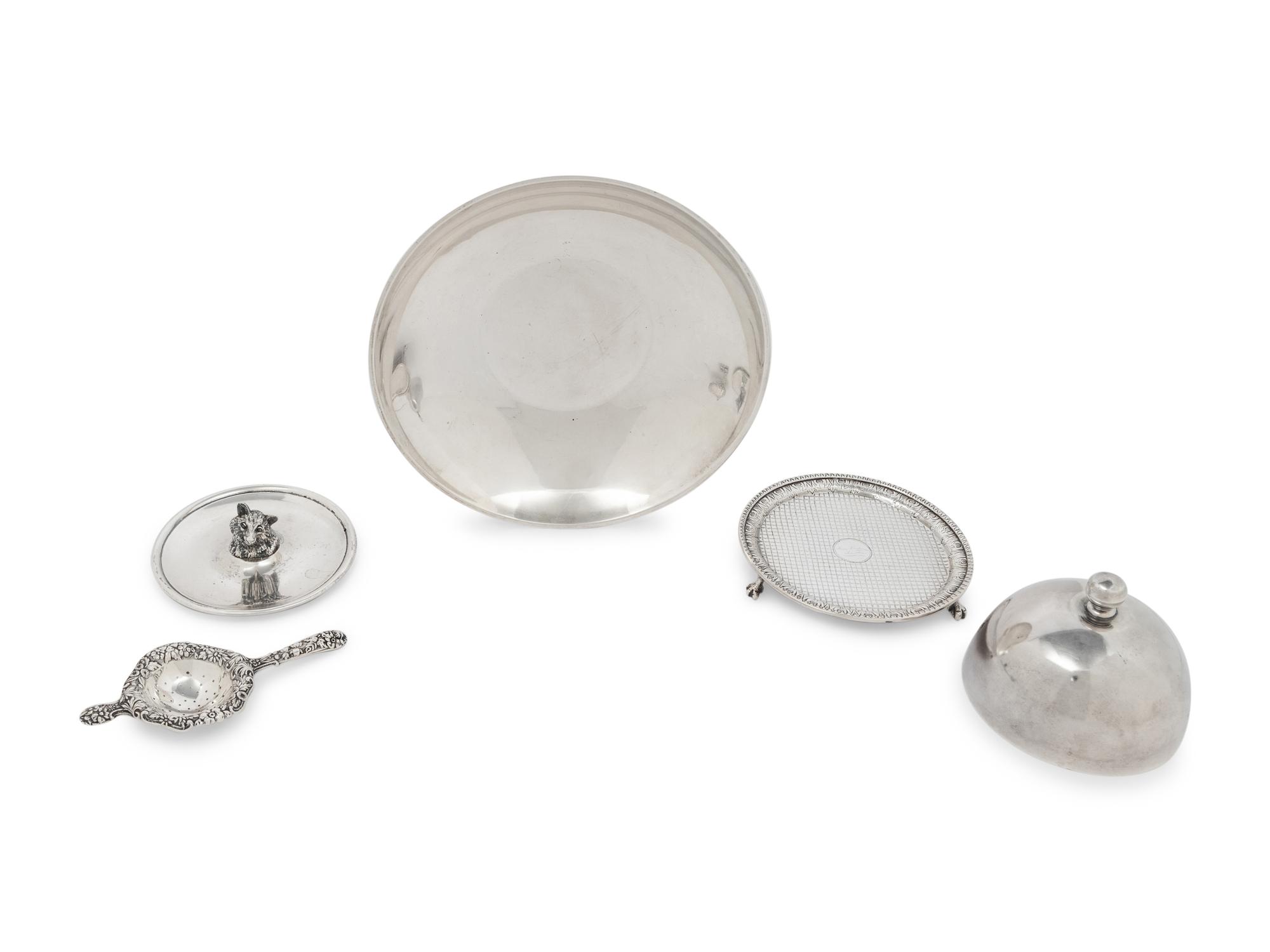 A Collection of Four S. Kirk and Son Silver Table Articles