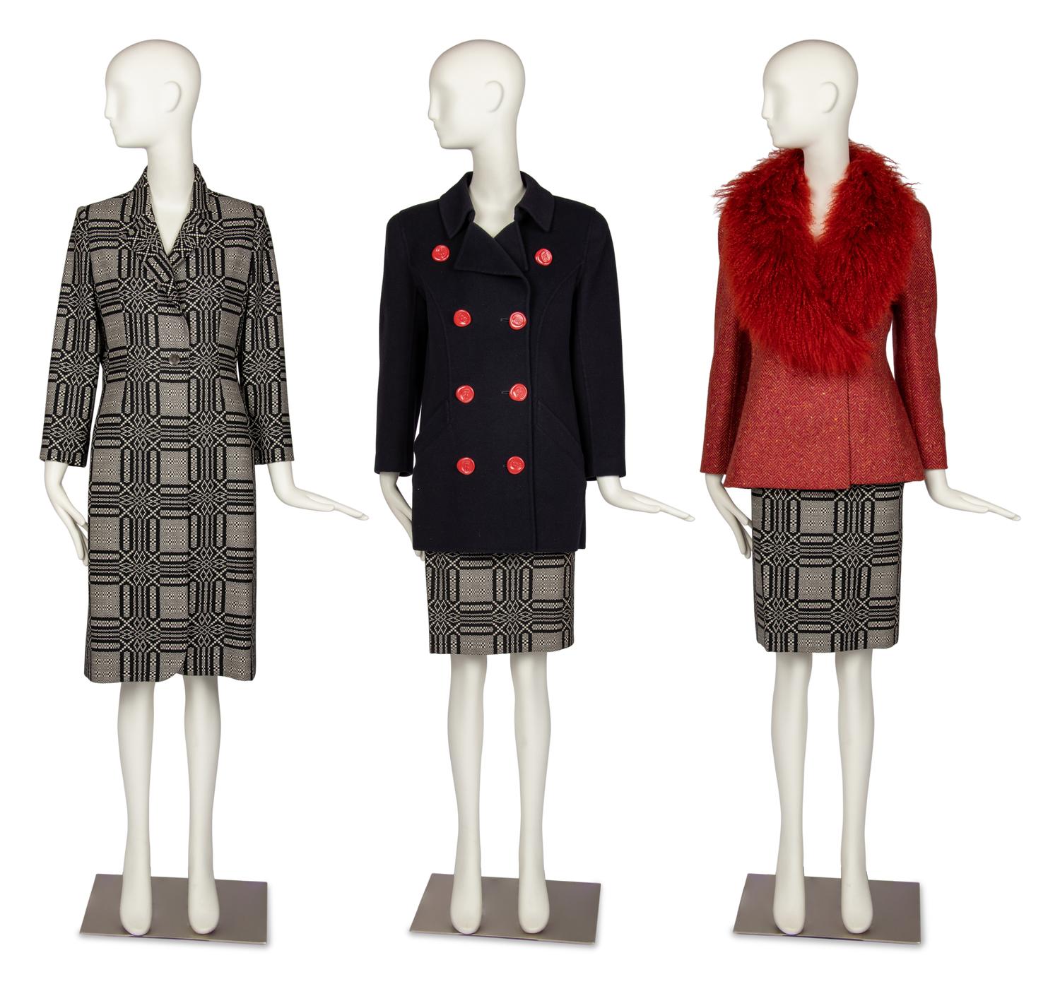Bill Blass Skirt Suit, Coat and One Valentino Jacket, 1990s