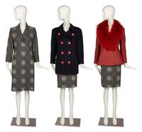 Bill Blass Skirt Suit, Coat and One Valentino Jacket, 1990s