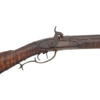 D Fisher Marked Full Stock Percussion Rifle