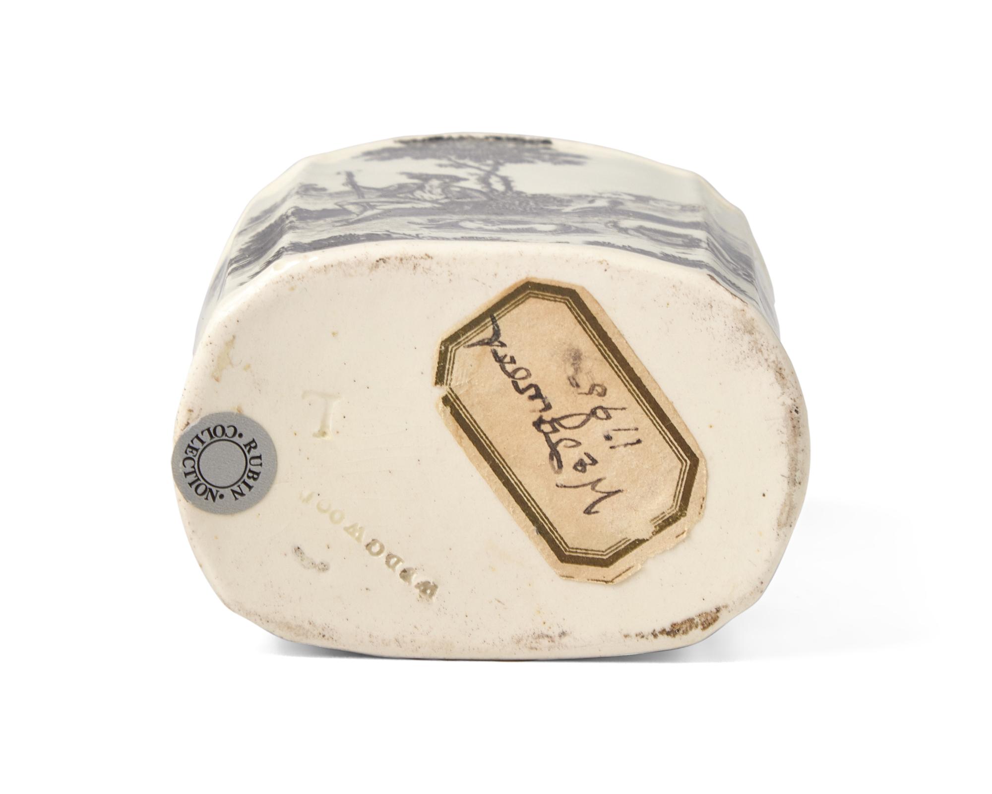 A Group of Three Wedgwood Transfer-Decorated Teacaddies