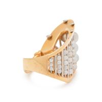 CULTURED PEARL AND DIAMOND RING
