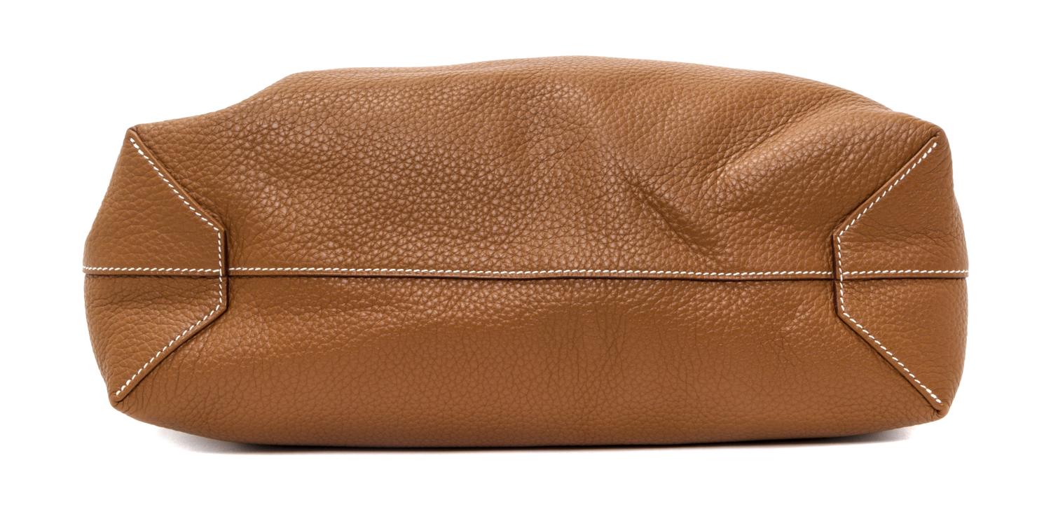 An Hermes Orange/Gold 45cm Taurillon Clemence Double Sens Tote, 17.5" x 15.5" x 5".