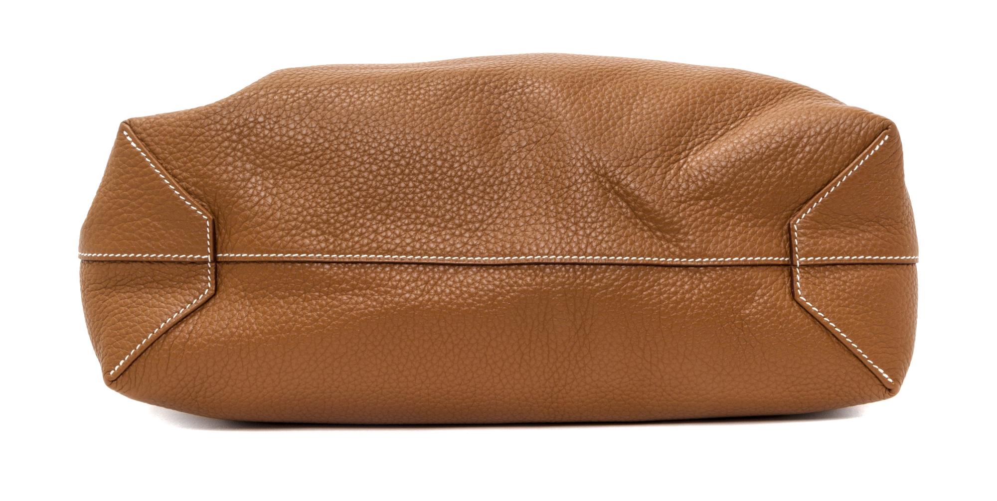 An Hermes Orange/Gold 45cm Taurillon Clemence Double Sens Tote, 17.5" x 15.5" x 5".