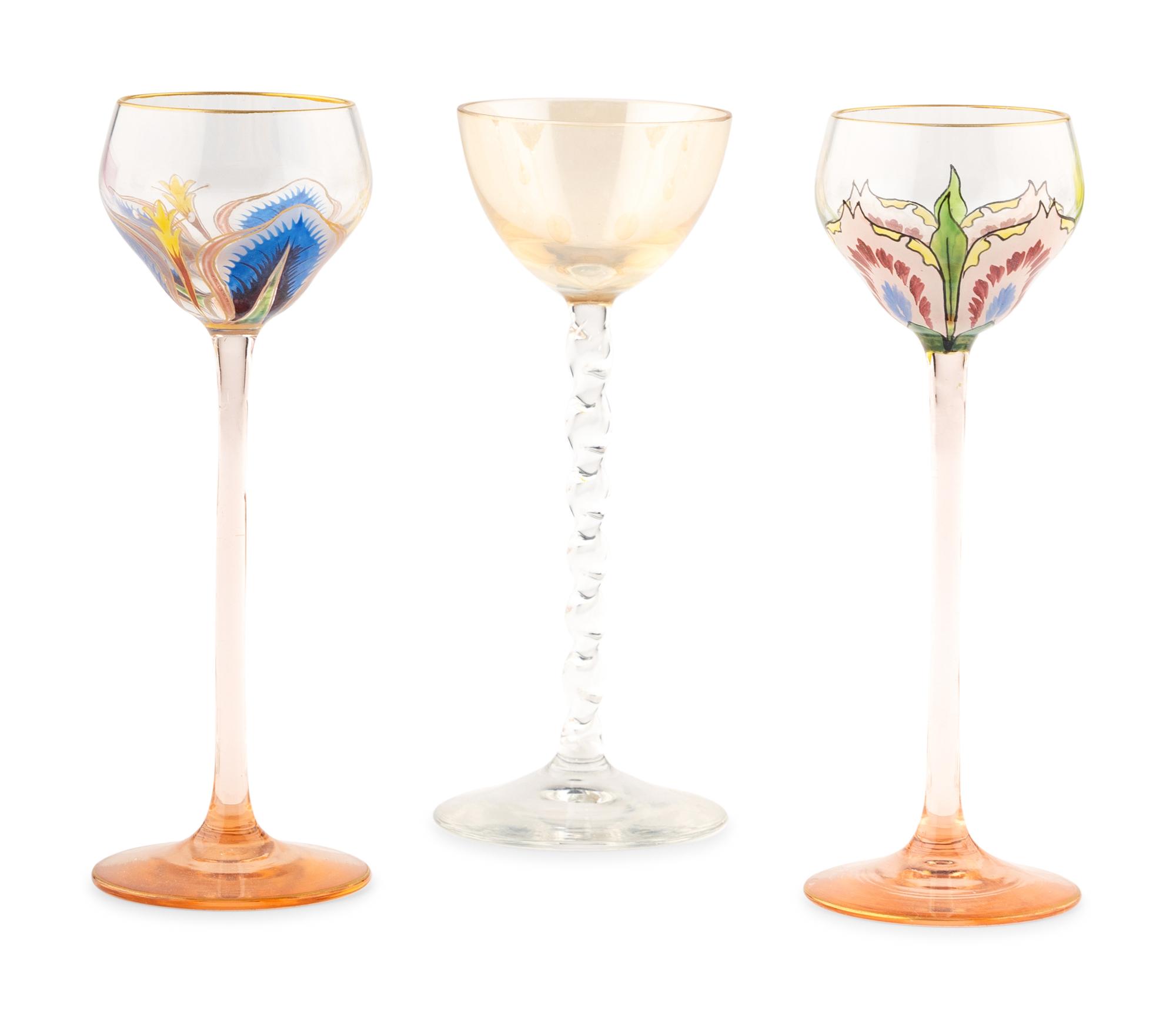 A Group of Continental Glass Stemware